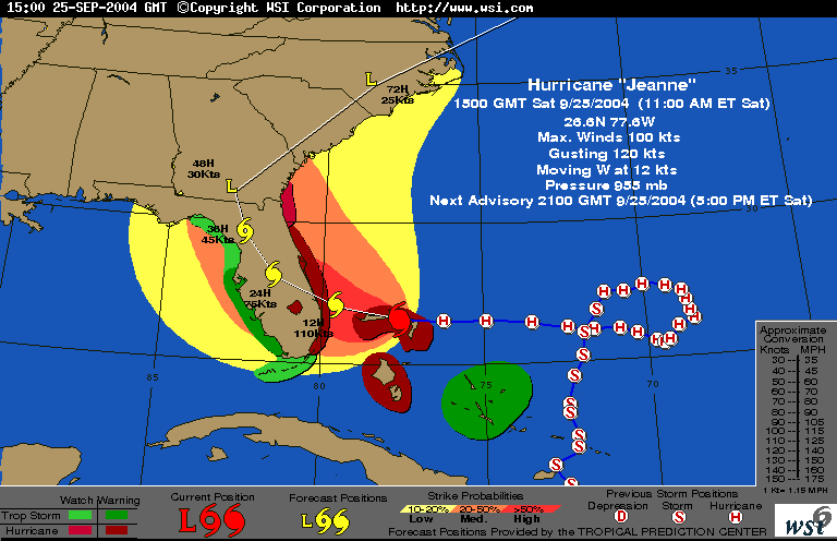 Hurricane Jeanne Track